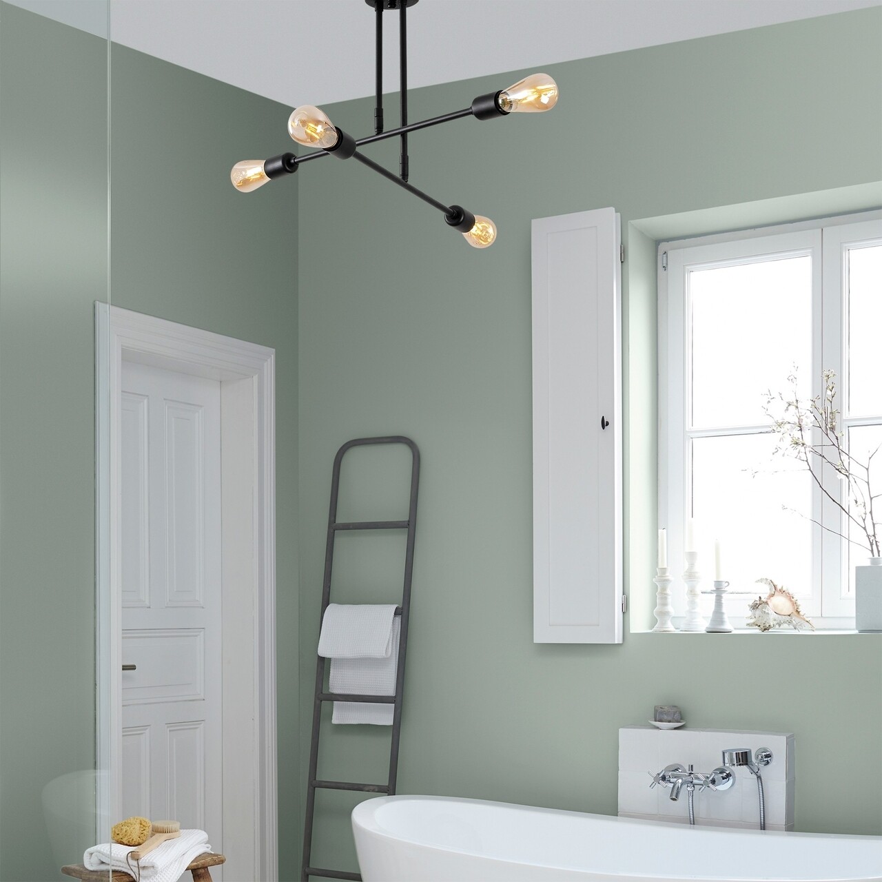 Candelabru, Nitid, Flower - 161 - AV, E27, 100 W, metal - imagine 7